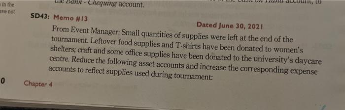  sd 43 all together one question (Quickbooks chapter 4 ) SD43: