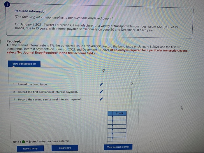 record the bond issue Jan 01, 2021record the first semiannual interest payment