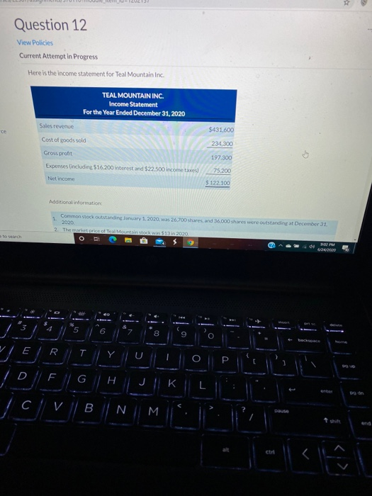  two problems. could really use help on CV Question 12 View