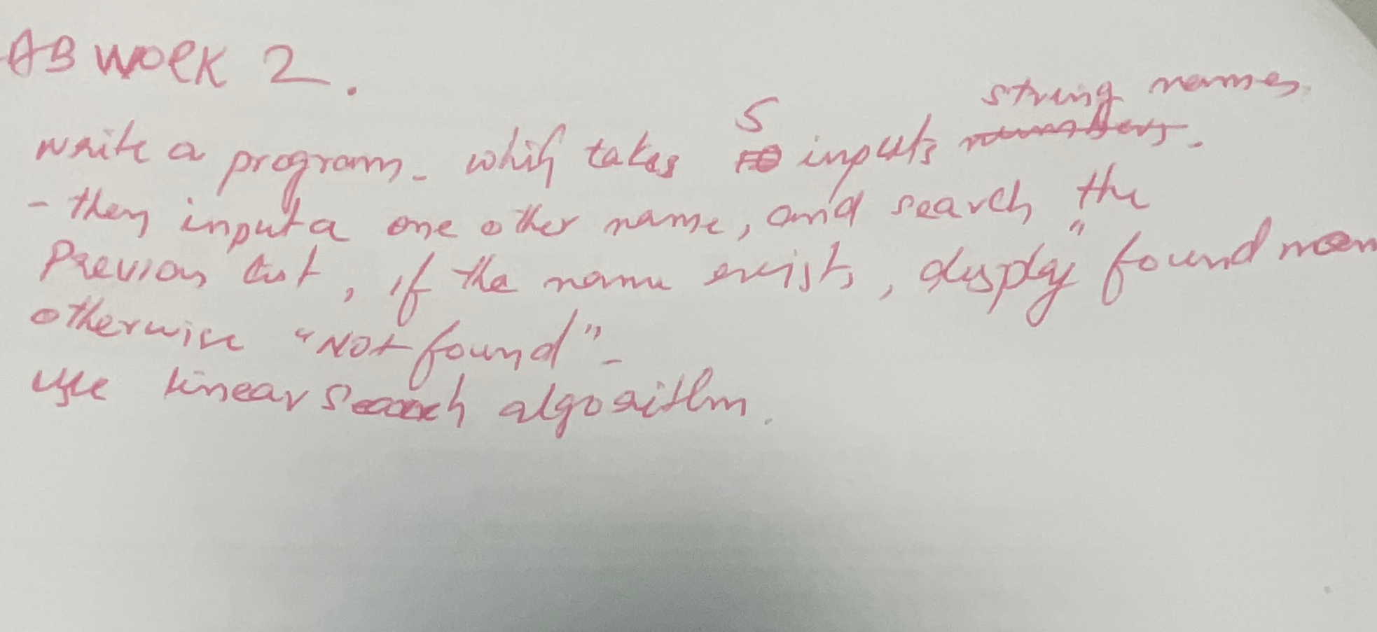  write a program using JAVACODE which takes 5 inputs strIng then