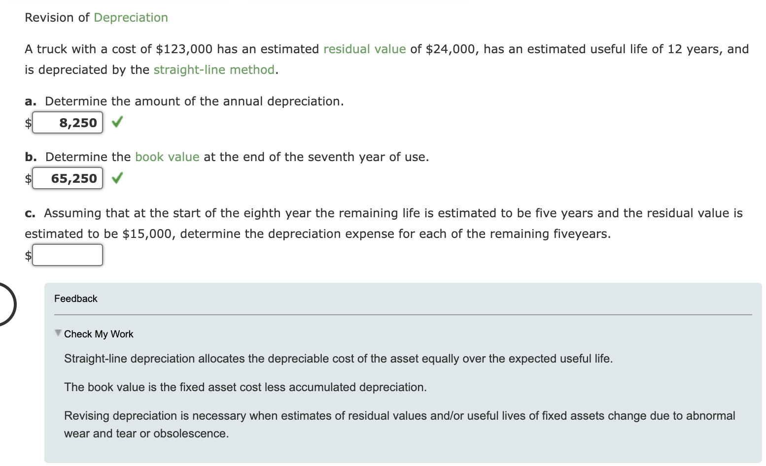  I need help finding the solution to Part C Revision of