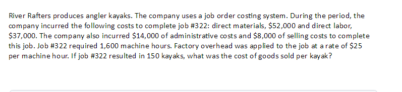 can you show work so i understand how ts done River Rafters