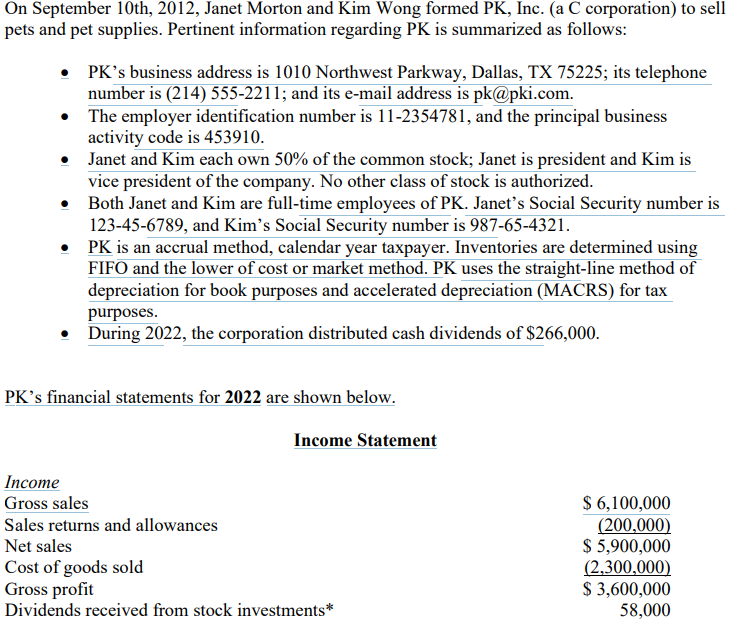 Two-Part Question: A- Does PK qualify to make an S Corp election