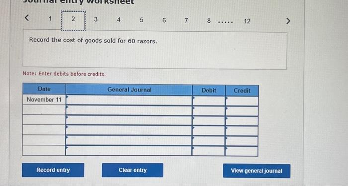 Record the replacement of 24 razors that were returned under the warranty.