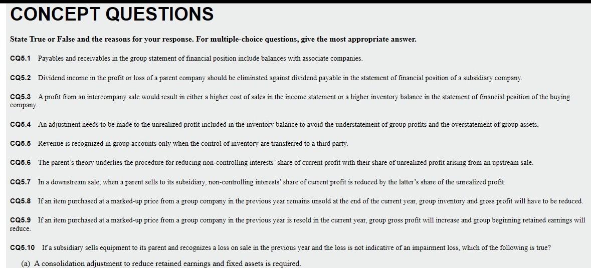 State which statement is true and false! Answer all the question