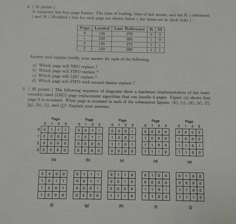  operating system need this done by professionals 4. (25 points) A