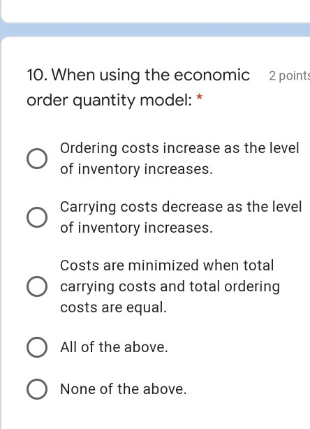 O Collection policy. Level of inflation. O None of the above. 2