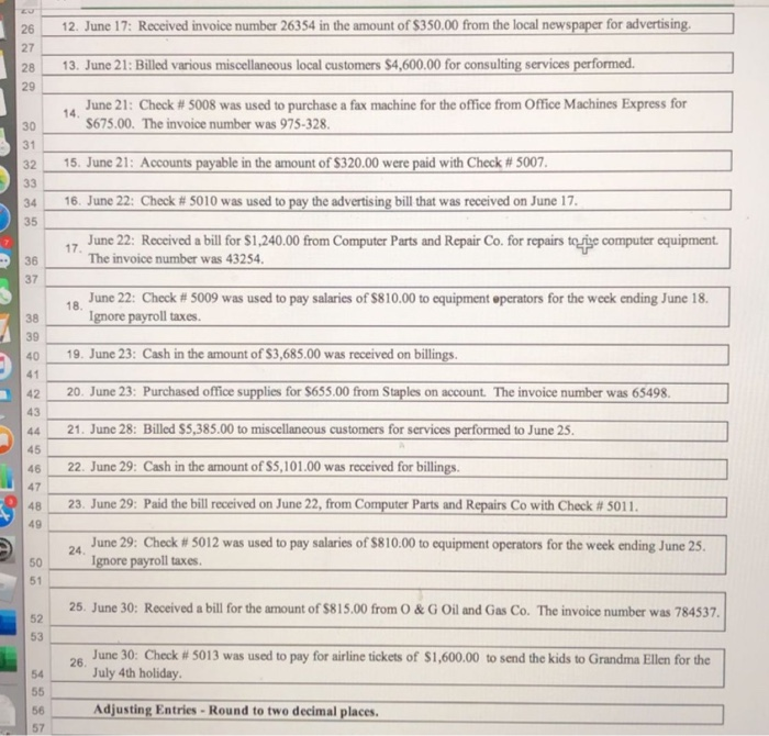 June 17 was for June, July and August. Expense the amount associated