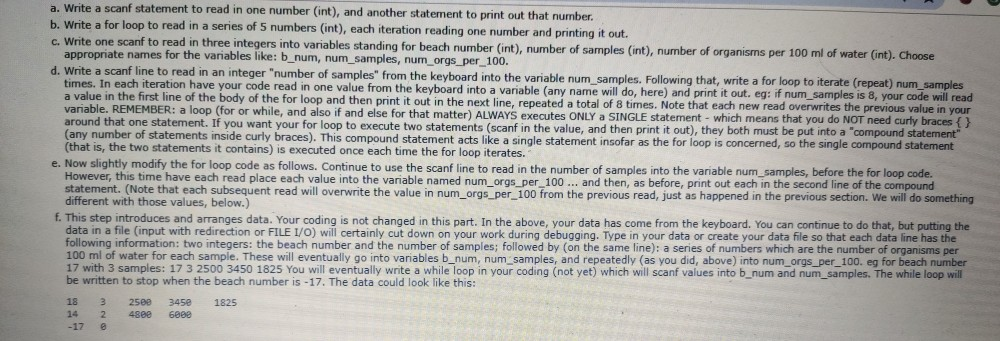 proper then test these values PART I: PROGRAMMING EXERCISES Exercise #1: The