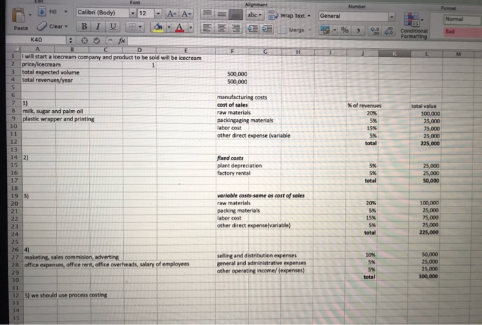 with a product that can be manufactured and sold Keep it a