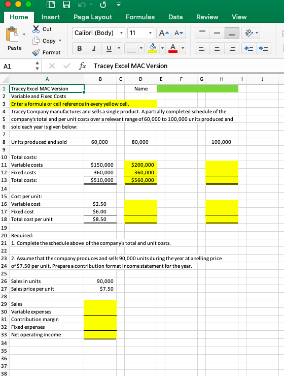  Home Insert Page Layout Formulas Data Review View Cut A A