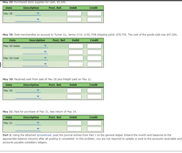 Post. Ref. Debit Credit May 3 Date Description Post. Ref. Debit Credit