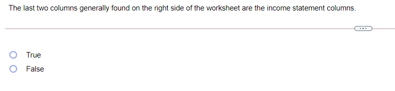  The last two columns generally found on the right side of