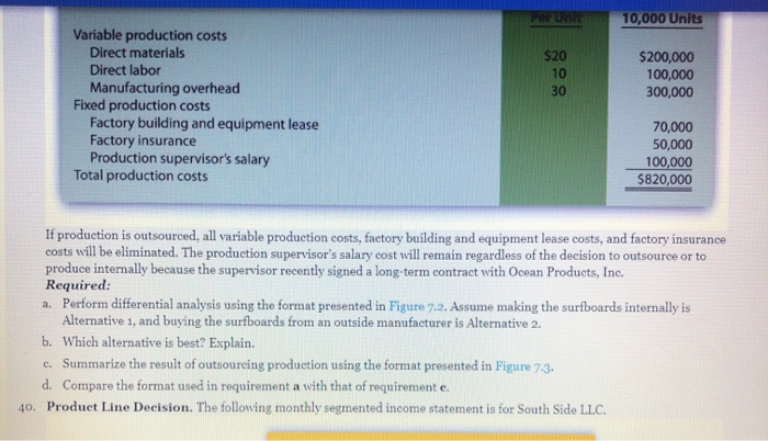 outsourced, all variable production costs, factory building and equipment lease costs, and