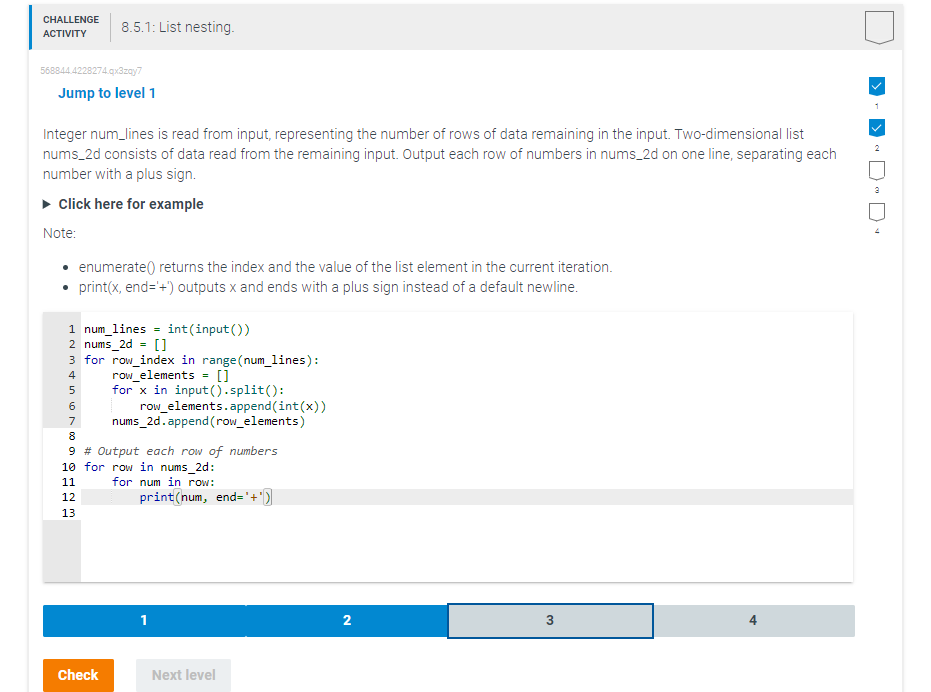  Jump to level 1 Integer num_lines is read from input, representing