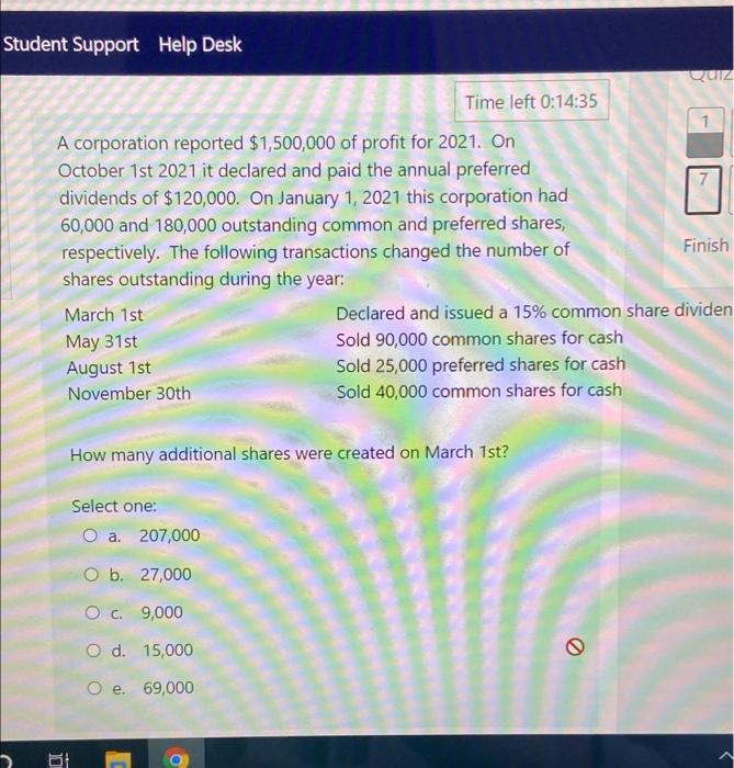 please answer fast Student Support Help Desk Quiz Time left 0:14:35 1