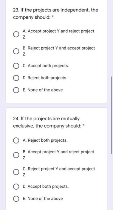 with a 12% cost of capital: Project Y Project Z Initial cost