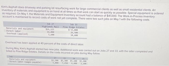 can i get help with this please Kim's Asphalt does driveway and