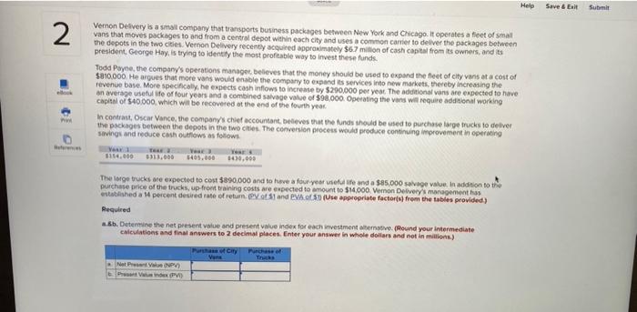  Help Save & alt Submit 2 Vernon Delivery is a small