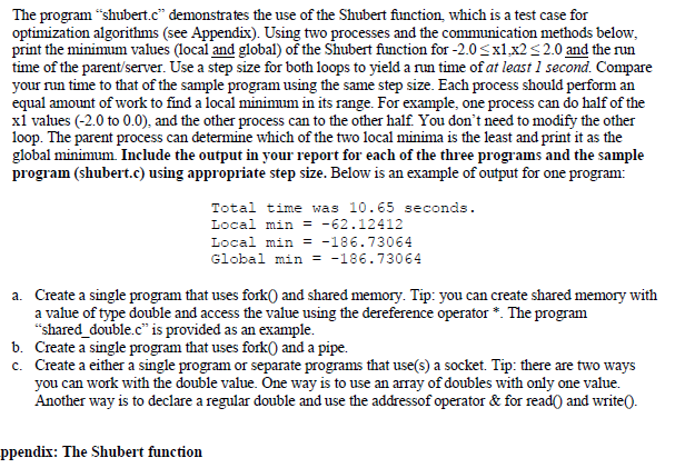  Shubert.c # include # include # include # include // Prototype