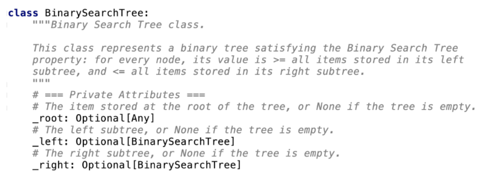 Write the code for the smaller() method in Python 3.7 language and