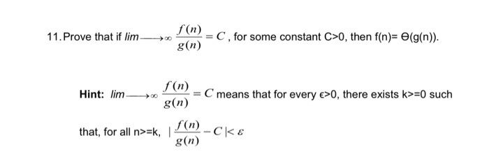  I need help solving this problem for my algorithms class. 11.