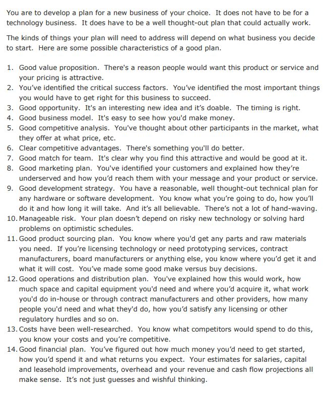  A forecast will do, thanks. You are to develop a plan