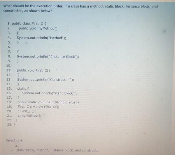 What should be the execution order, if a class has a