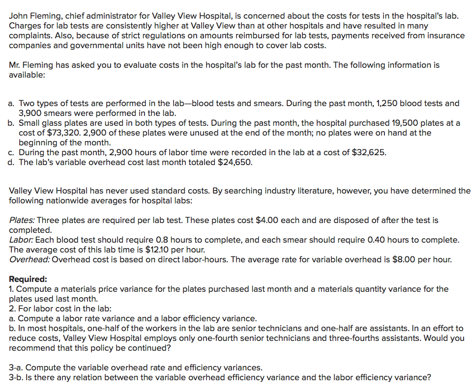  Req 1Req 2AReq 2B Req 3AReq 3B Compute the variable overhead