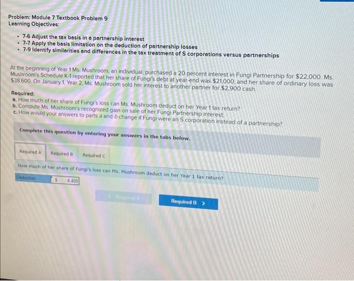  need a, b and c roblem: Module 7 Textbook Problem 9