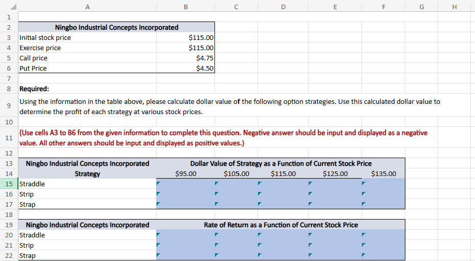  Using the information in the table above, please calculate dollar value