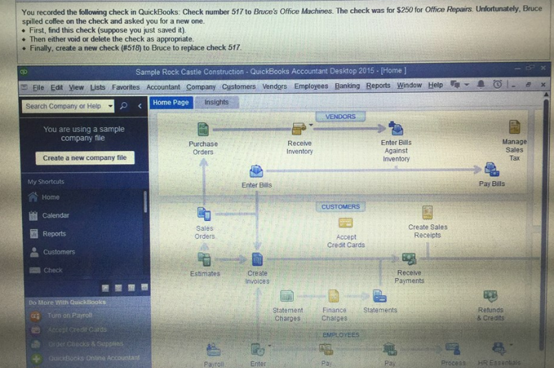 Quickbooks question, can somebody please explain to me how do this ?