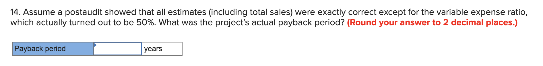 provide net operating income in each of five years as follows: $