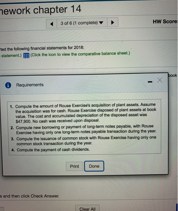 of 10 pts 3 of 6 (1 complete) E14-23 (book/static) HW Score: