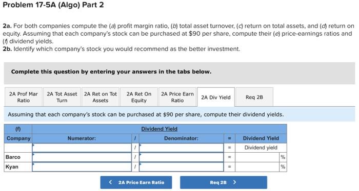 d ) return on equity. Assuming that each company's stock can be