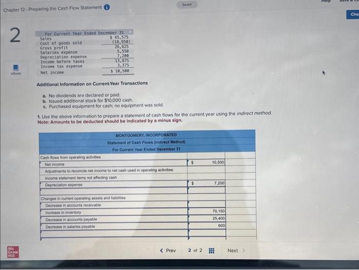 paid. b. Issued additional stock for $10,000 cash. c. Purchased equipment for