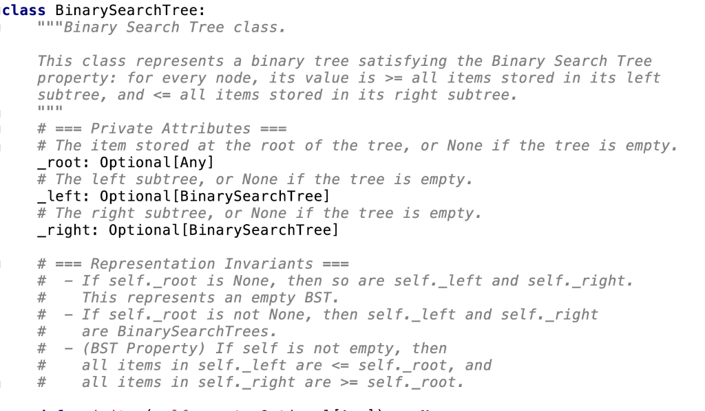 Write the code for the smaller() method in Python 3.7 language: class