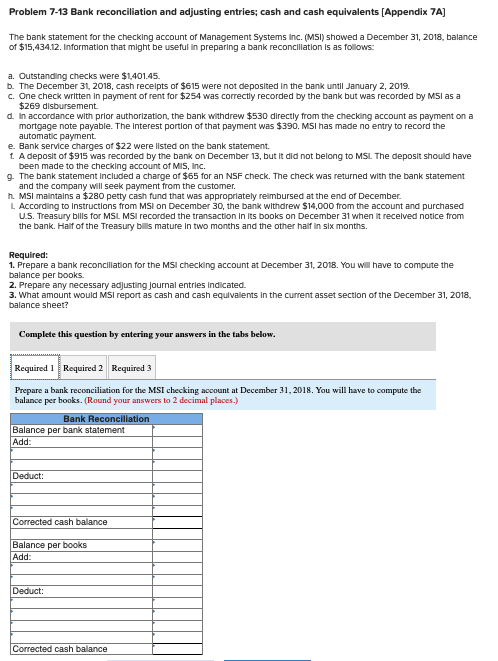 Required 1 Required 2 Required 3 What amount would MSI report