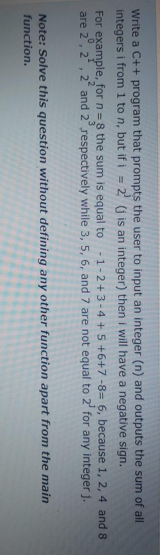  Write a C++ program that prompts the user to input an