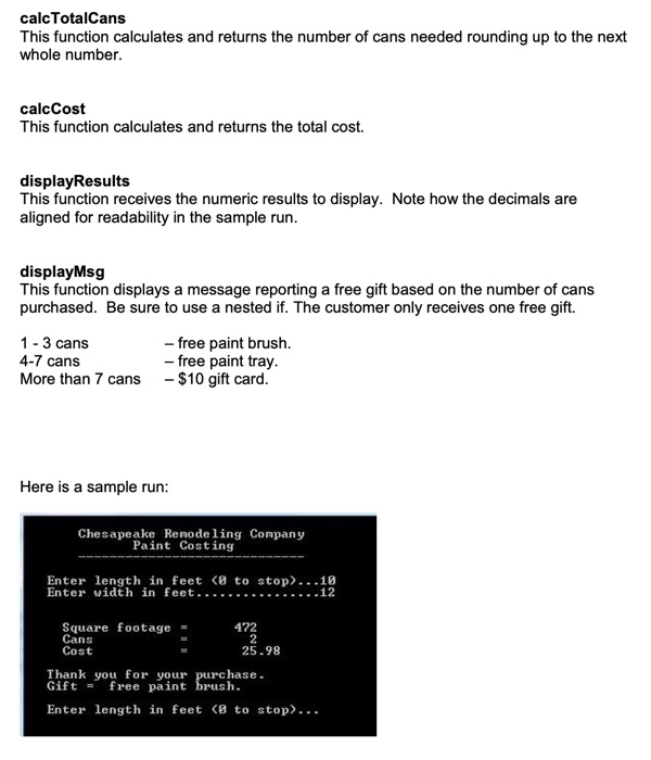cost of painting a room. Write a C++ program that lets the