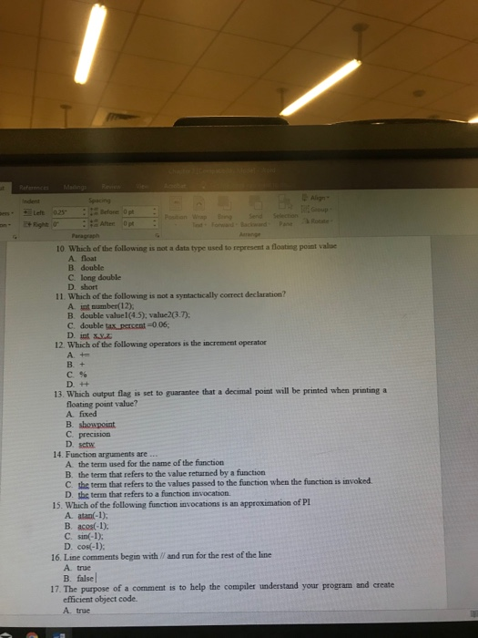  Before 0pt After Opt ers Left 0.25 Paragraph range 10 Which