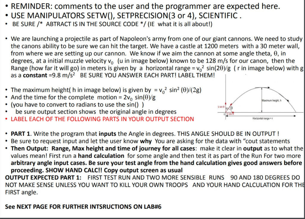 Can someone solve this using C++. REMINDER: comments to the user