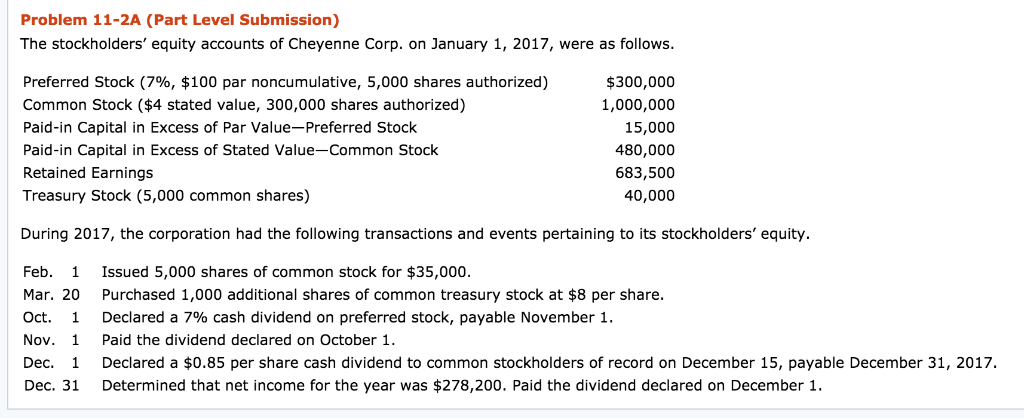 can someone help me with this? Problem 11-2A (Part Level Submission) The