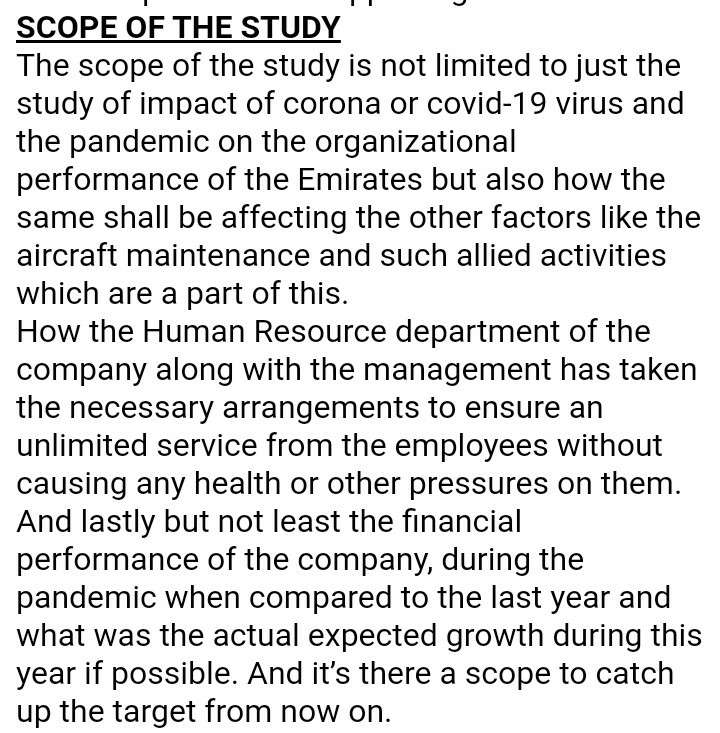 the research report THE IMPACT OF CORONA VIRUS (COVID-19) ON ORGANIZATIONAL PERFORMANCE