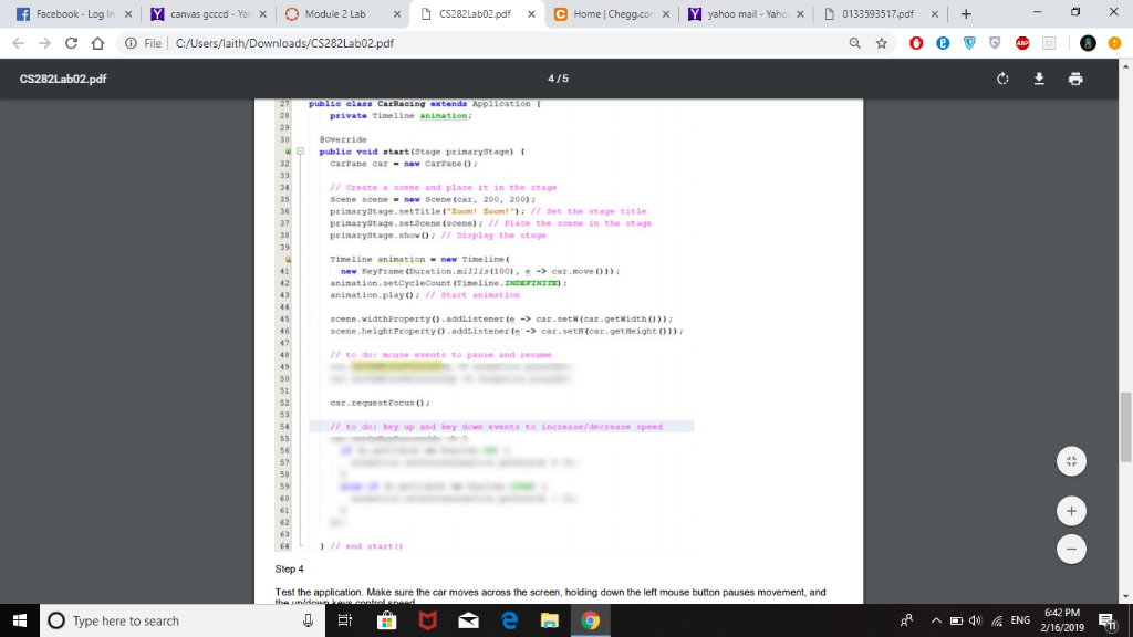 car reaches the right end, it starts over from the left and