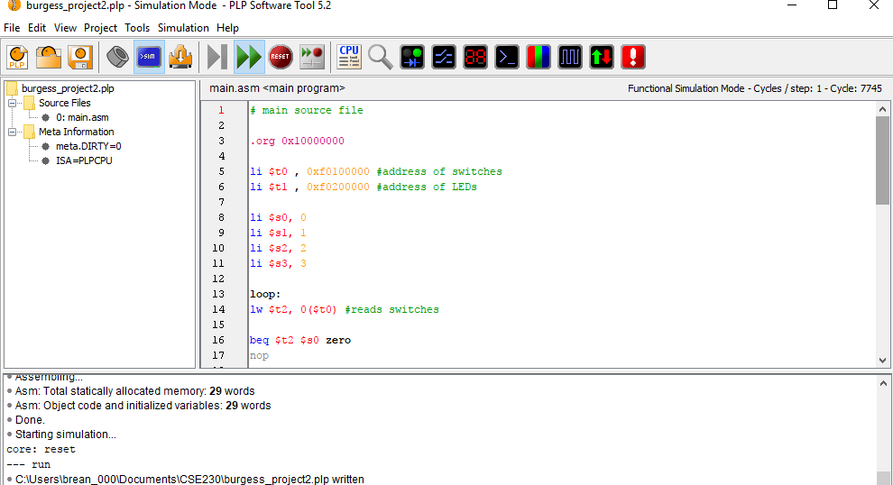 to get the switch to light up the correct LEDs as shown