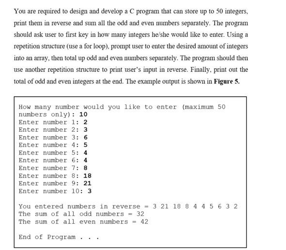 design the flowchart and write the c program You are required to