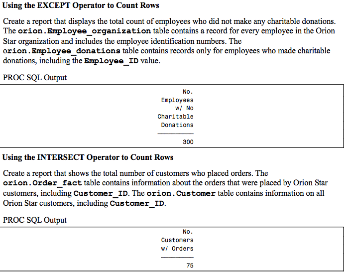 6 Please compete both in SAS using PROC SQL statement; Using the