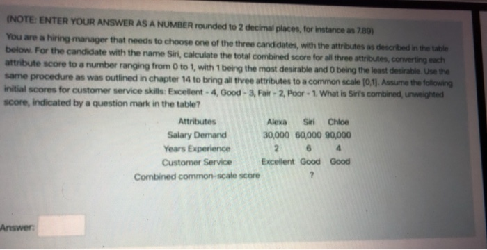  NOTE ENTER YOUR ANSWER AS A NUMBER rounded to 2 decimal