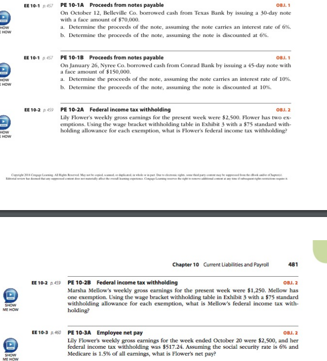 ice 11... i need 1a, 2a, 3a solved PE 10-1A On October